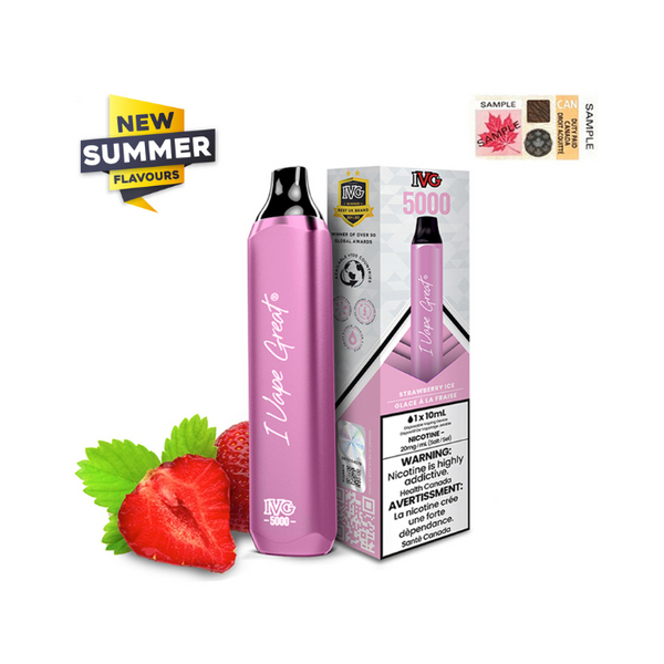 IVG Bar Max 5000 Puff - Strawberry Ice (20mg)