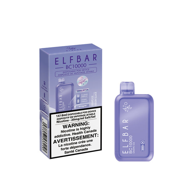 Elf Bar BC10000 18ml Disposable Vape -  Grape Ice