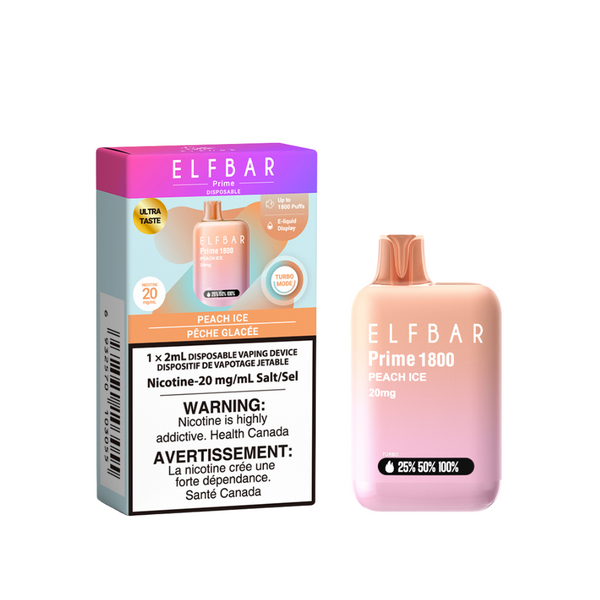 ELF Bar Prime 1800 Disposable Vape - Peach Ice