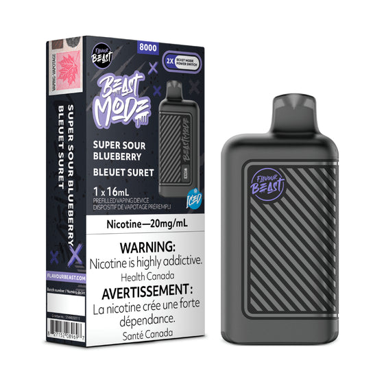 Flavour Beast Beast Mode 8K Disposable - Super Sour Blueberry Iced 20MG