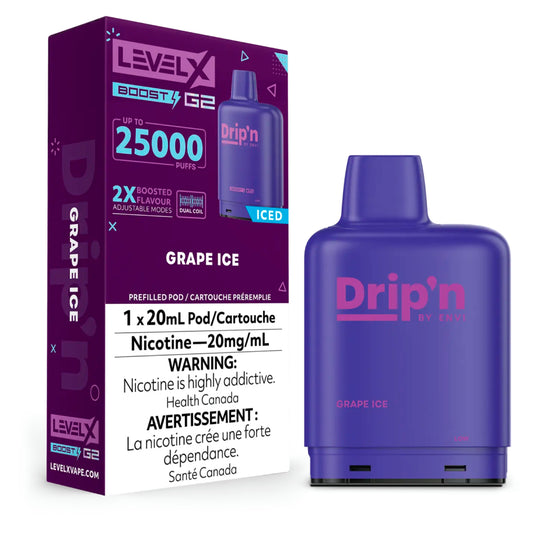 Level X Drip'n Boost G2 Pod - Grape Ice