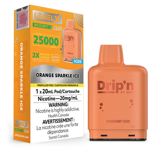 Level X Drip'n Boost G2 Pod - Orange Sparkle Ice